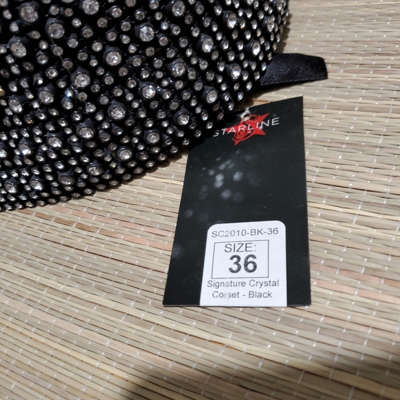Starline Black Crystal Corset: Bust Size 36 - Picture 6 of 10